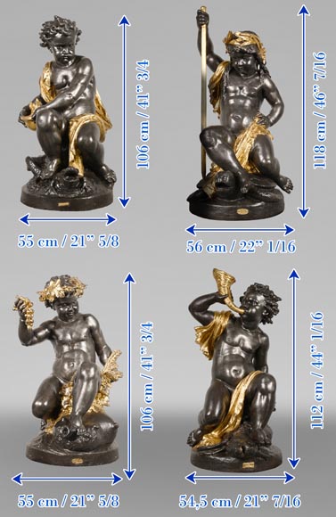 Mathurin Moreau for  the Val d’Osne Foundry,  The Four Elements,   between 1849 and 1879 Mathurin Moreau for  the Val d’Osne Foundry,  The Four Elements,   between 1849 and 1879-15