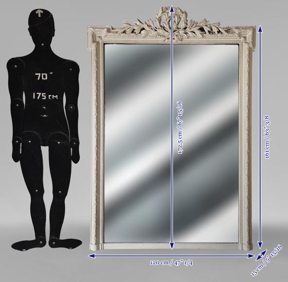 Louis XVI style trumeau decorated with a double laurel wreath Louis XVI style trumeau decorated with a double laurel wreath-8