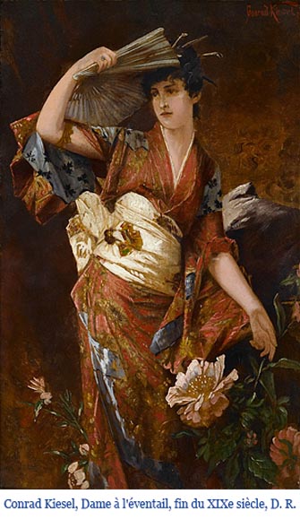 Conrad KIESEL (after), Japonist portrait of a woman wearing a kimono, circa 1880 Conrad KIESEL (after), Japonist portrait of a woman wearing a kimono, circa 1880-11
