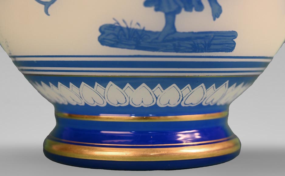 BACCARAT, Crystal Vase with Neo-Greek Decoration, circa 1867 BACCARAT, Crystal Vase with Neo-Greek Decoration, circa 1867-8