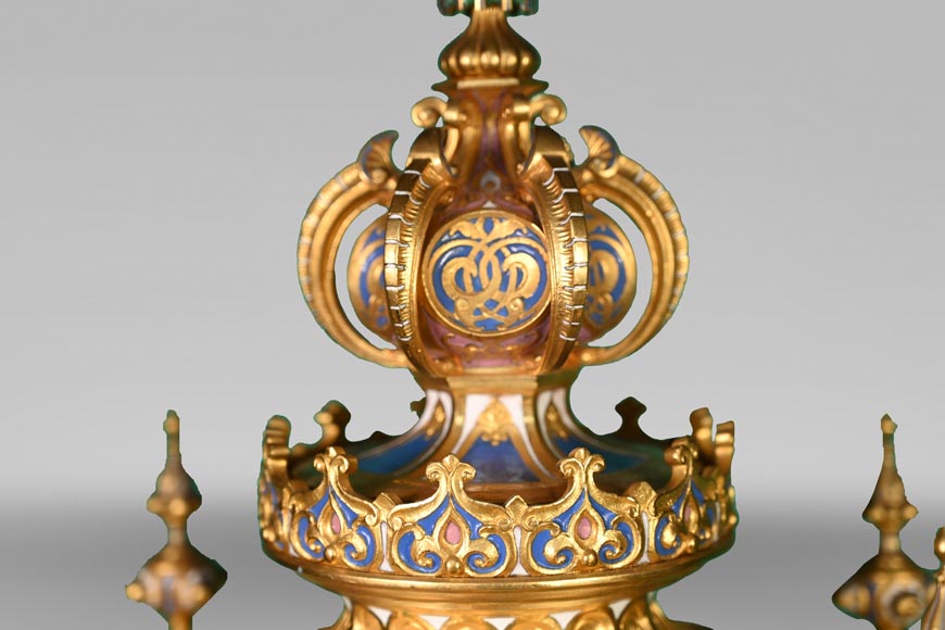 Charles Stanislas MATIFAT, Persian double-sided pendulum from the London Universal Exhibition of 1851 Charles Stanislas MATIFAT, Persian double-sided pendulum from the London Universal Exhibition of 1851-7