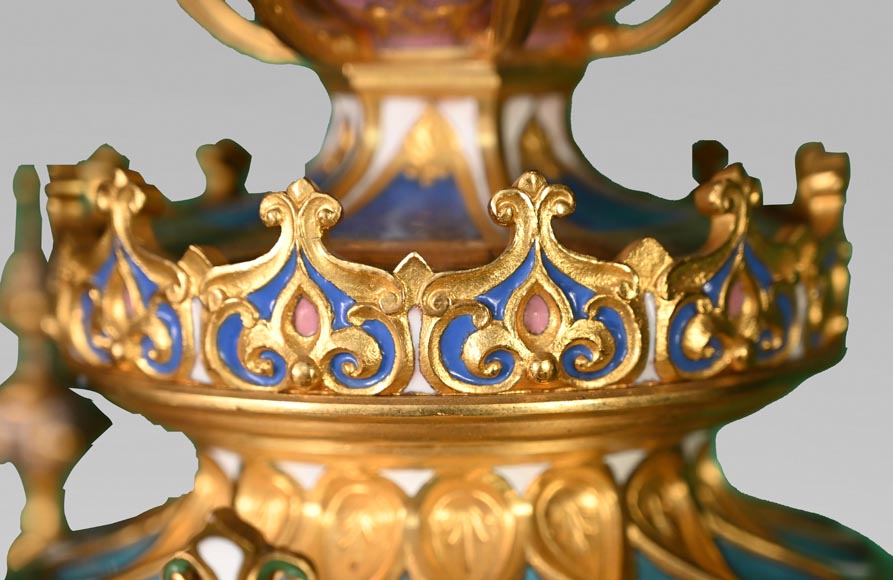 Charles Stanislas MATIFAT, Persian double-sided pendulum from the London Universal Exhibition of 1851 Charles Stanislas MATIFAT, Persian double-sided pendulum from the London Universal Exhibition of 1851-8