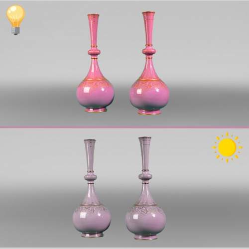 SÈVRES Manufacture, Pair of Chameleon Vases of the Persian Bottle Model, 1874