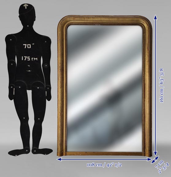 Louis Philippe-style gilded trumeau with rounded corners Louis Philippe-style gilded trumeau with rounded corners-5