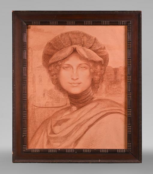 Armand POINT, Preparatory drawing for the painting Young Woman with the Green Toque, 1905 Armand POINT, Preparatory drawing for the painting Young Woman with the Green Toque, 1905-0