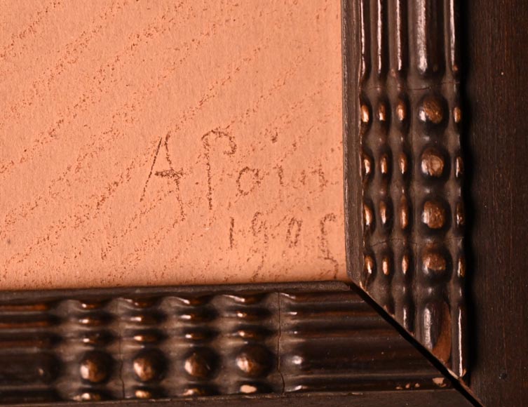 Armand POINT, Preparatory drawing for the painting Young Woman with the Green Toque, 1905 Armand POINT, Preparatory drawing for the painting Young Woman with the Green Toque, 1905-6