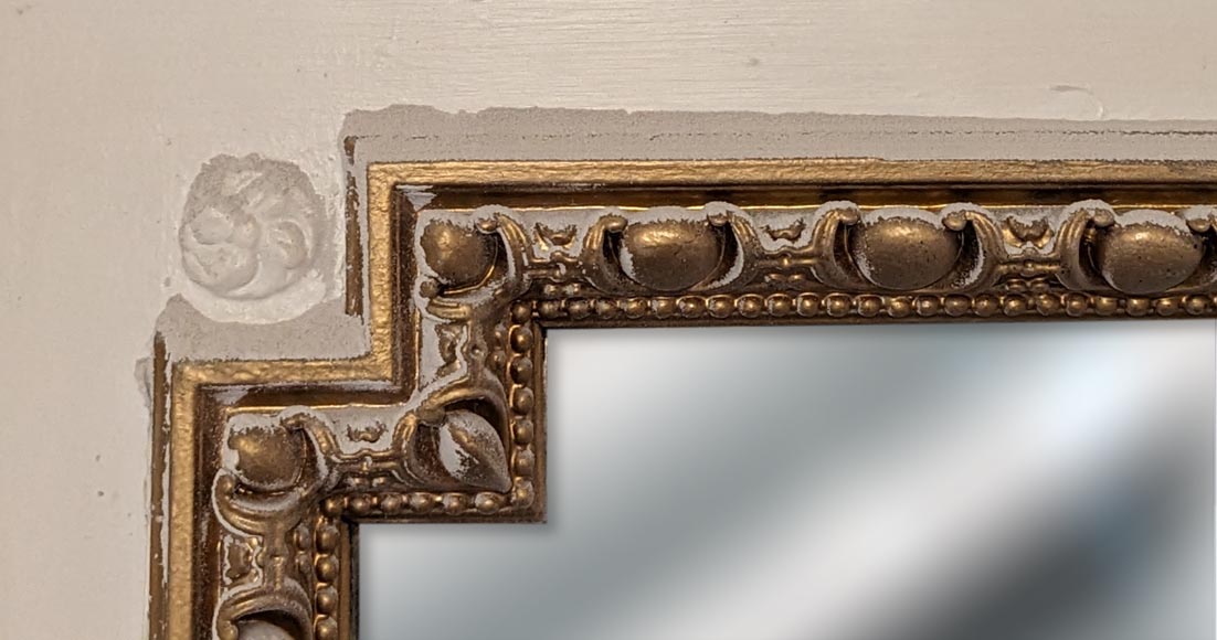 Louis XVI style trumeau adorned with a frieze of ovals Louis XVI style trumeau adorned with a frieze of ovals-2