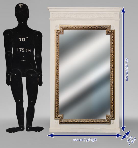 Louis XVI style trumeau adorned with a frieze of ovals Louis XVI style trumeau adorned with a frieze of ovals-6