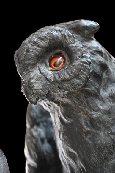 Anonymous, Bronze statue of a Eurasian eagle-owl clutching a snake, late 19th-early 20th century Anonymous, Bronze statue of a Eurasian eagle-owl clutching a snake, late 19th-early 20th century-4