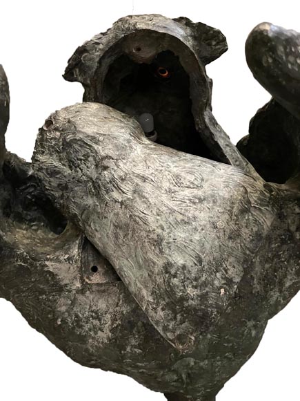 Anonymous, Bronze statue of a Eurasian eagle-owl clutching a snake, late 19th-early 20th century Anonymous, Bronze statue of a Eurasian eagle-owl clutching a snake, late 19th-early 20th century-7