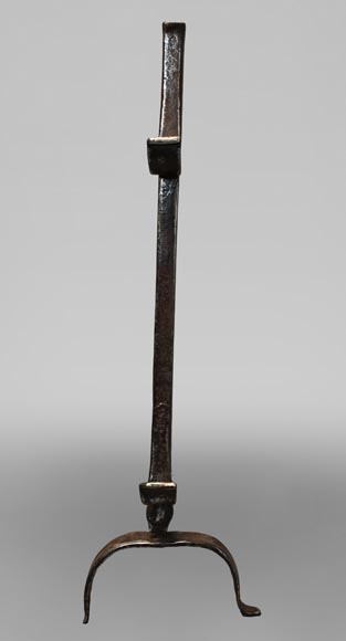 Pair of straight high andirons Pair of straight high andirons-2