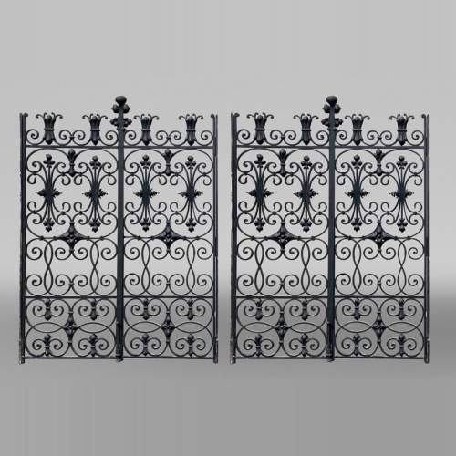 Napoleon III-style wrought iron double gate, 19th century
