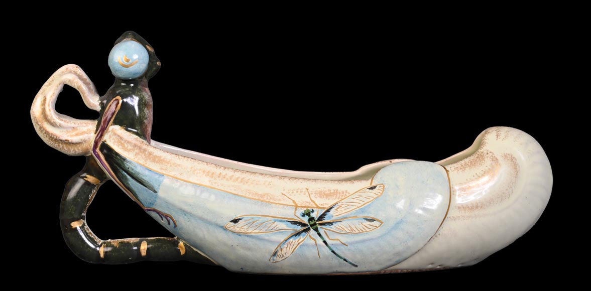 Émile GALLÉ, Plant holder with dragonflies, circa 1880 Émile GALLÉ, Plant holder with dragonflies, circa 1880-1