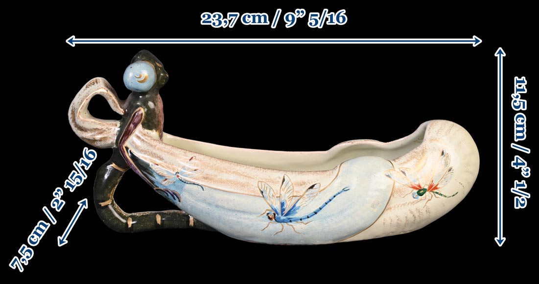 Émile GALLÉ, Plant holder with dragonflies, circa 1880 Émile GALLÉ, Plant holder with dragonflies, circa 1880-9