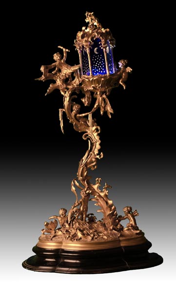 Art foundry of Johann HERZNER (attributed to), Lantern with rich rococo decoration, Second half of the 19th century Art foundry of Johann HERZNER (attributed to), Lantern with rich rococo decoration, Second half of the 19th century-0