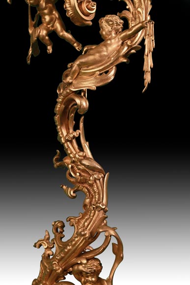 Art foundry of Johann HERZNER (attributed to), Lantern with rich rococo decoration, Second half of the 19th century Art foundry of Johann HERZNER (attributed to), Lantern with rich rococo decoration, Second half of the 19th century-9