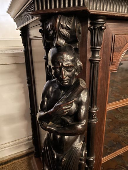 Louis-Édouard LEMARCHAND - Napoleon III low bookcase About 1850 Louis-Édouard LEMARCHAND - Napoleon III low bookcase About 1850-3