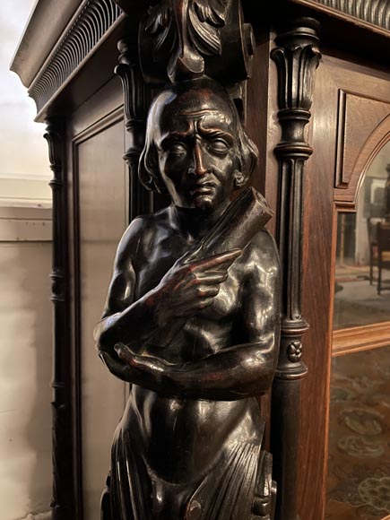 Louis-Édouard LEMARCHAND - Napoleon III low bookcase About 1850 Louis-Édouard LEMARCHAND - Napoleon III low bookcase About 1850-4