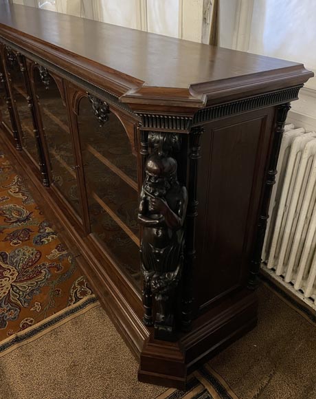 Louis-Édouard LEMARCHAND - Napoleon III low bookcase About 1850 Louis-Édouard LEMARCHAND - Napoleon III low bookcase About 1850-5