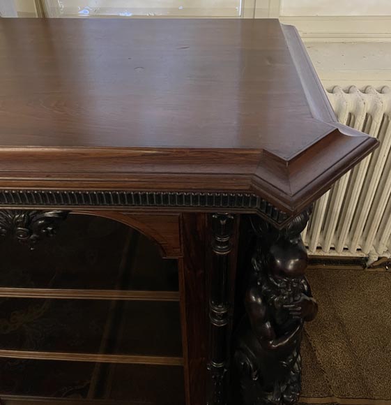 Louis-Édouard LEMARCHAND - Napoleon III low bookcase About 1850 Louis-Édouard LEMARCHAND - Napoleon III low bookcase About 1850-9