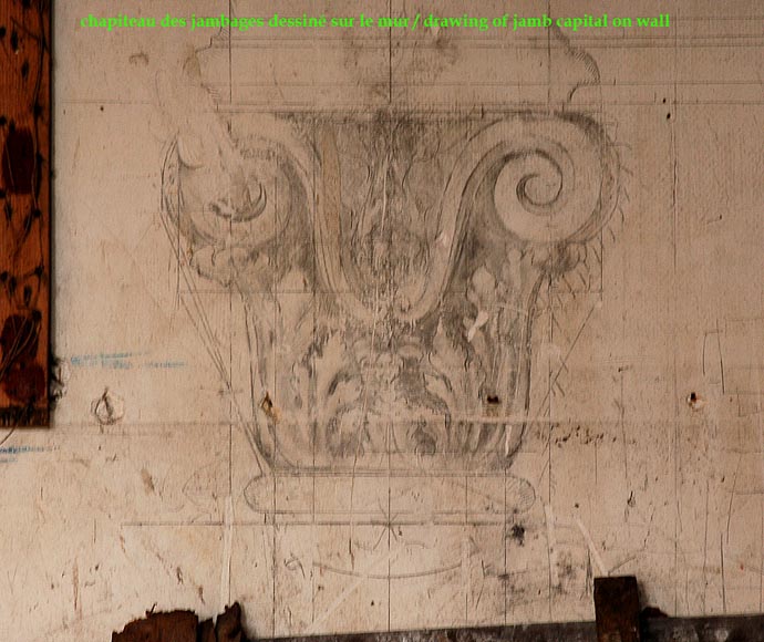 Monumental antique Neo-Renaissance style stone mantel coming from the Chateau of Montgeon Monumental antique Neo-Renaissance style stone mantel coming from the Chateau of Montgeon-8