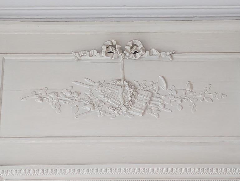 Louis XVI style trumeau decorated with a pan flute Louis XVI style trumeau decorated with a pan flute-1