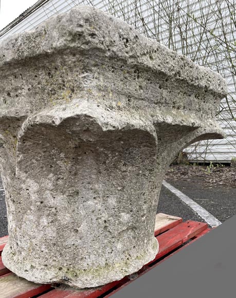 Stone column capital, Gothic period Stone column capital, Gothic period-5