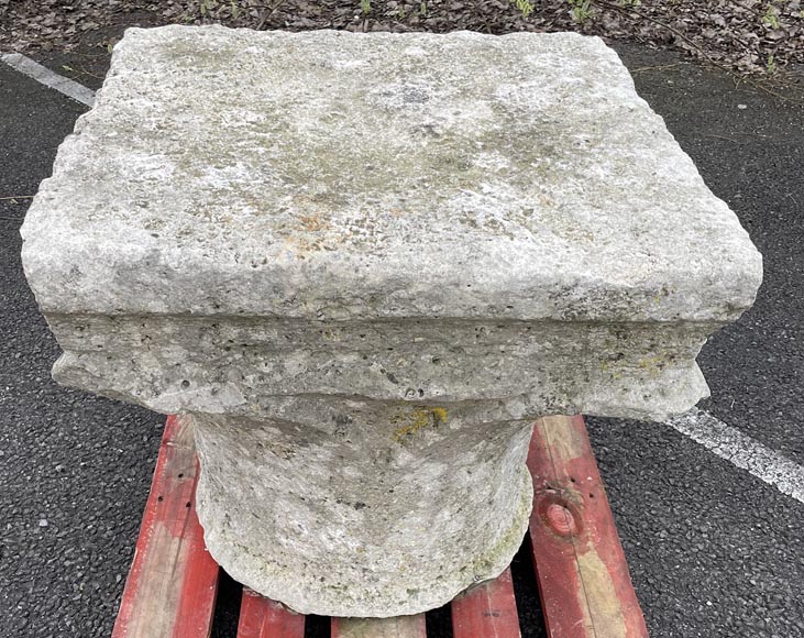 Stone column capital, Gothic period Stone column capital, Gothic period-6