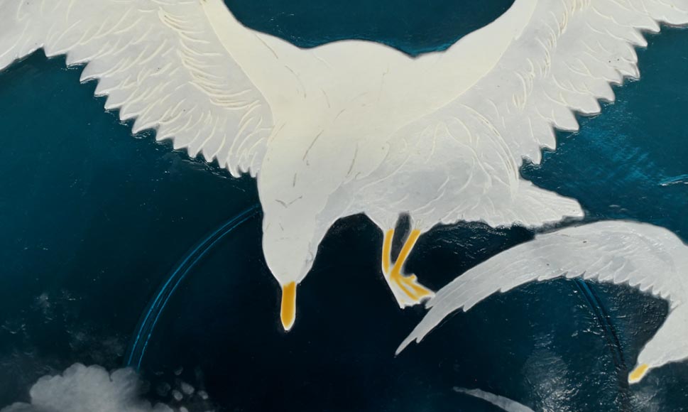 Gallé Establishments, Seagull Plate, between 1918 and 1936 Gallé Establishments, Seagull Plate, between 1918 and 1936-2