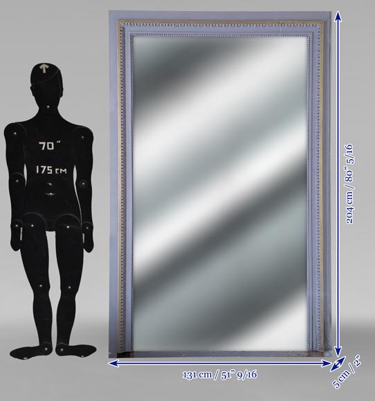 Louis XVI style trumeau adorned with a frieze of ovals and pearls Louis XVI style trumeau adorned with a frieze of ovals and pearls-5