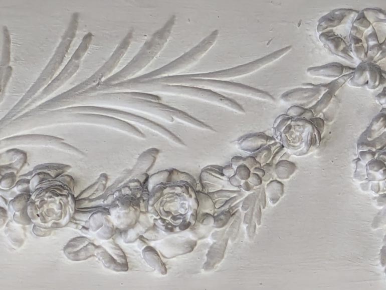 Louis XVI style trumeau with basket and garland of flowers Louis XVI style trumeau with basket and garland of flowers-3