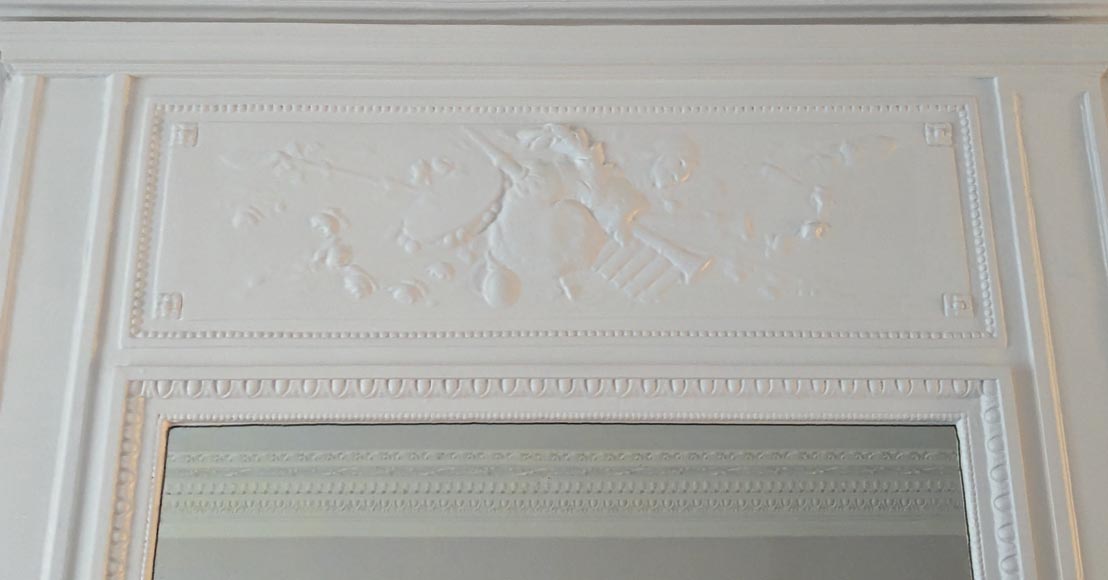 Louis XVI style trumeau decorated with musical instruments Louis XVI style trumeau decorated with musical instruments-1