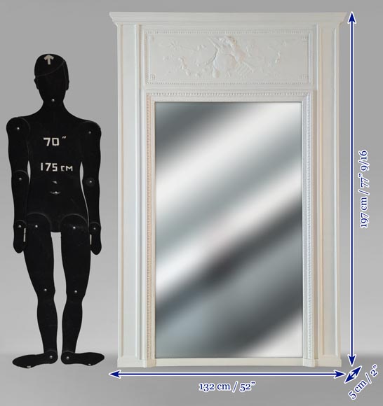 Louis XVI style trumeau decorated with musical instruments Louis XVI style trumeau decorated with musical instruments-6