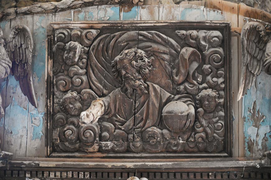 Baroque church altar and altarpiece of the 17th century Baroque church altar and altarpiece of the 17th century-7