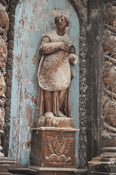 Baroque church altar and altarpiece of the 17th century Baroque church altar and altarpiece of the 17th century-13