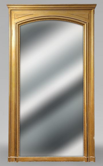 Louis Philippe-style moulded trumeau with gilded paintwork Louis Philippe-style moulded trumeau with gilded paintwork-0