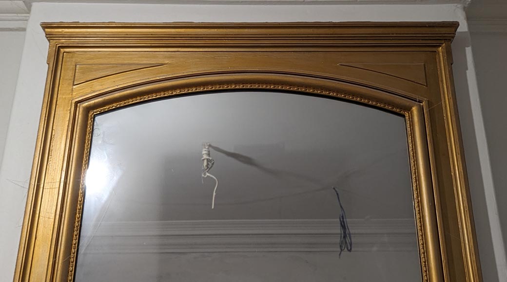 Louis Philippe-style moulded trumeau with gilded paintwork Louis Philippe-style moulded trumeau with gilded paintwork-1