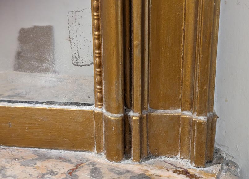 Louis Philippe-style moulded trumeau with gilded paintwork Louis Philippe-style moulded trumeau with gilded paintwork-7