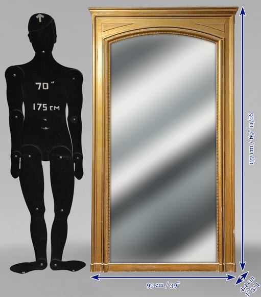 Louis Philippe-style moulded trumeau with gilded paintwork Louis Philippe-style moulded trumeau with gilded paintwork-8