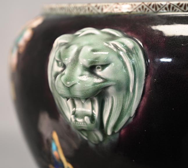 Théodore Deck, Vase with flowers and butterflies, c. 1880 Théodore Deck, Vase with flowers and butterflies, c. 1880-3