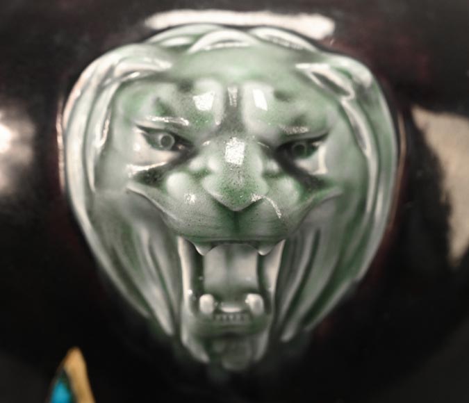 Théodore Deck, Vase with flowers and butterflies, c. 1880 Théodore Deck, Vase with flowers and butterflies, c. 1880-4