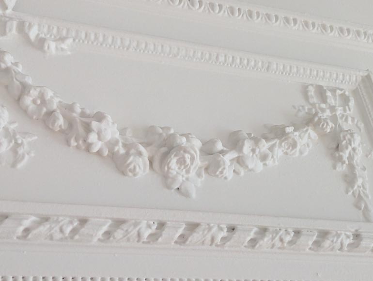 Louis XVI style trumeau with flower basket and garland of flowers Louis XVI style trumeau with flower basket and garland of flowers-3