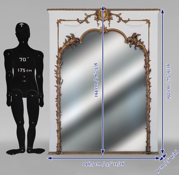 Napoleon III-style trumeau decorated with branches Napoleon III-style trumeau decorated with branches-8