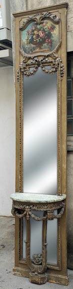 Small console and overmantel in the Napoleon III style Small console and overmantel in the Napoleon III style-1