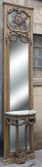 Small console and overmantel in the Napoleon III style Small console and overmantel in the Napoleon III style-2