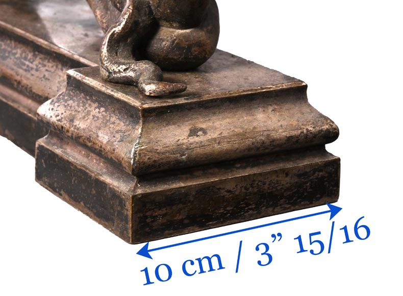 E. CLAVIER, Andirons with Eurasian Eagle-Owls, 1867 World's Fair E. CLAVIER, Andirons with Eurasian Eagle-Owls, 1867 World's Fair-7