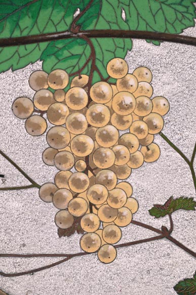 Fernand Thesmar, Ornament Plate With Grapevine on a Silver Background, 1880 Fernand Thesmar, Ornament Plate With Grapevine on a Silver Background, 1880-2