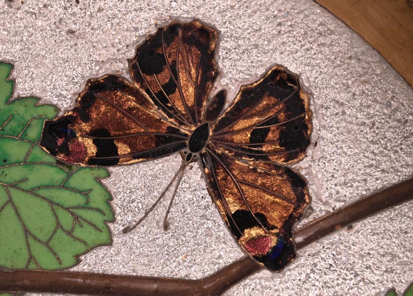 Fernand Thesmar, Ornament Plate With Grapevine on a Silver Background, 1880 Fernand Thesmar, Ornament Plate With Grapevine on a Silver Background, 1880-3