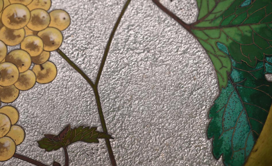 Fernand Thesmar, Ornament Plate With Grapevine on a Silver Background, 1880 Fernand Thesmar, Ornament Plate With Grapevine on a Silver Background, 1880-4