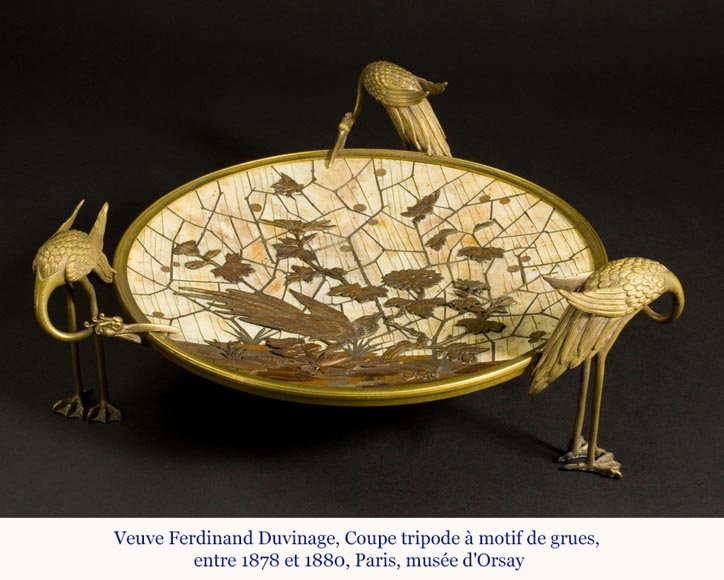 Ferdinand DUVINAGE (attributed to), Japanese-Style Set Consisting of an Inkwell and a Pair of Candlesticks, circa 1867-1874 Ferdinand DUVINAGE (attributed to), Japanese-Style Set Consisting of an Inkwell and a Pair of Candlesticks, circa 1867-1874-11